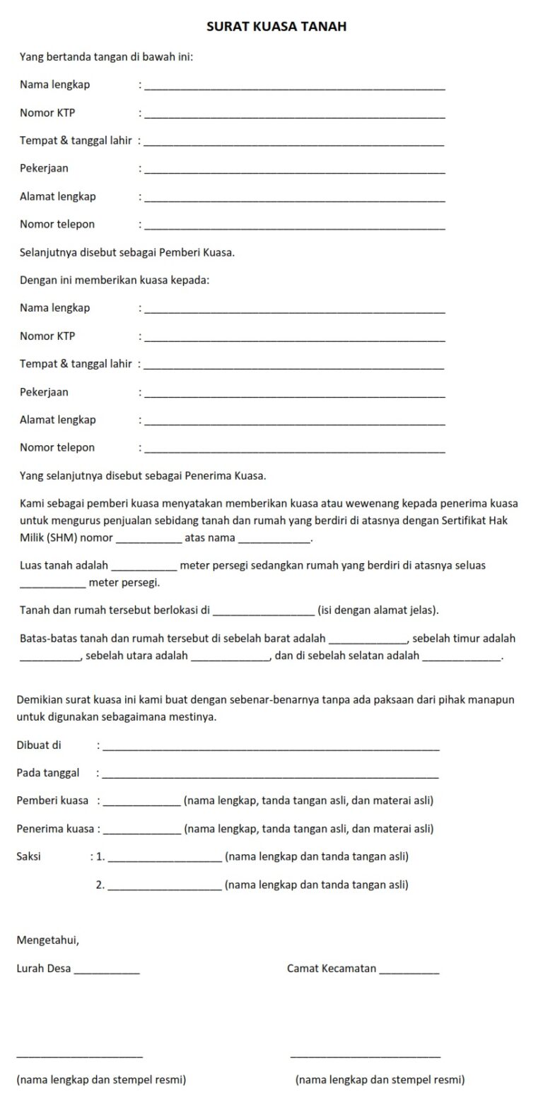 20+ Contoh Surat Kuasa Dan Cara Membuatnya [Lengkap] - LokerPintar.id