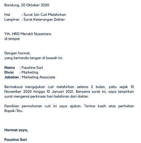 10+ Contoh Surat Cuti Untuk Berbagai Kebutuhan - LokerPintar.id