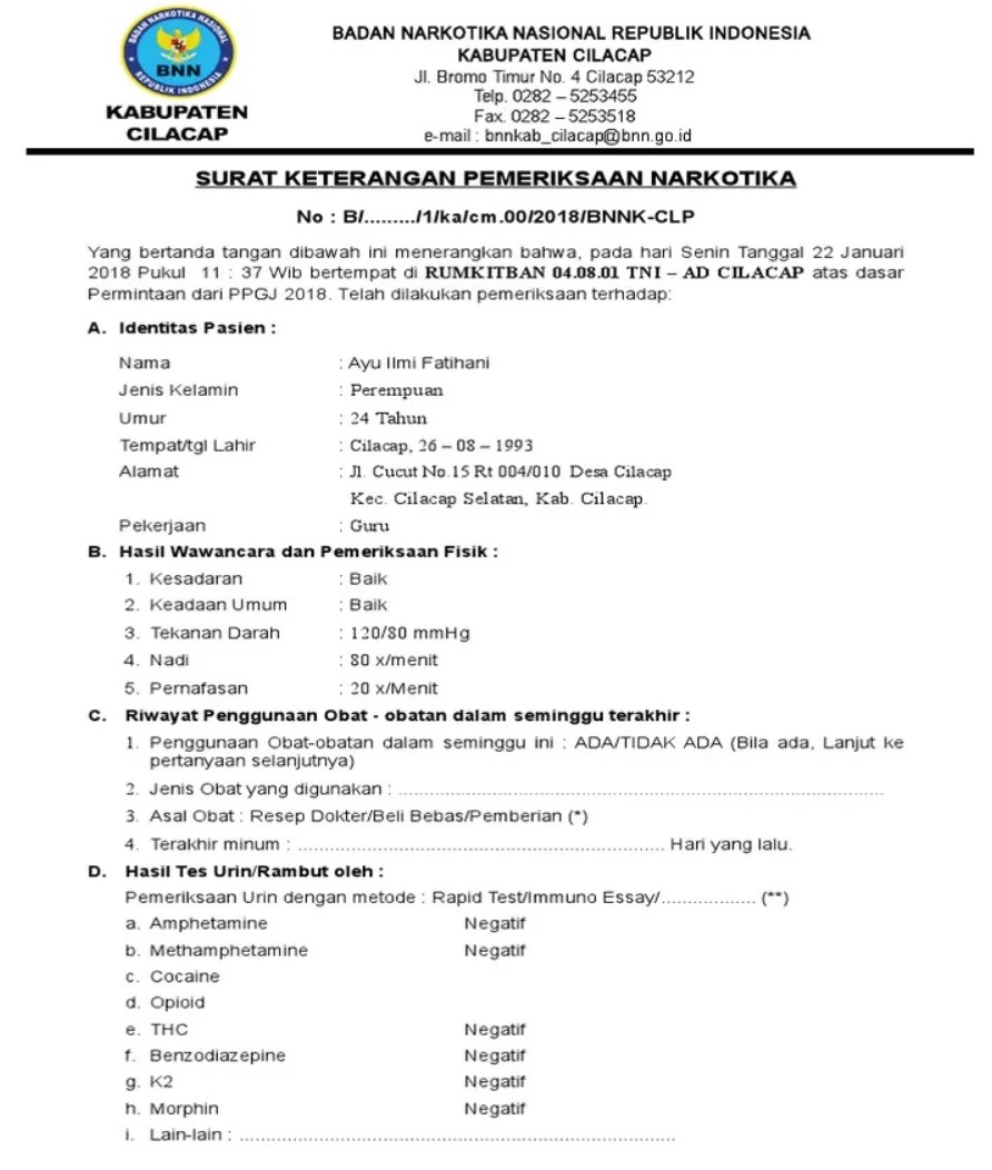 10 Cara Membuat Surat Keterangan Bebas Narkoba Lokerpintarid 