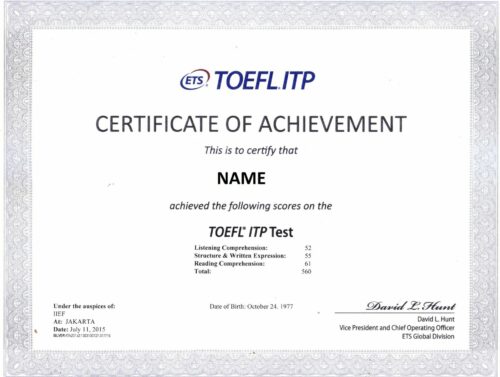 Skor penilaian TOEFL ITP