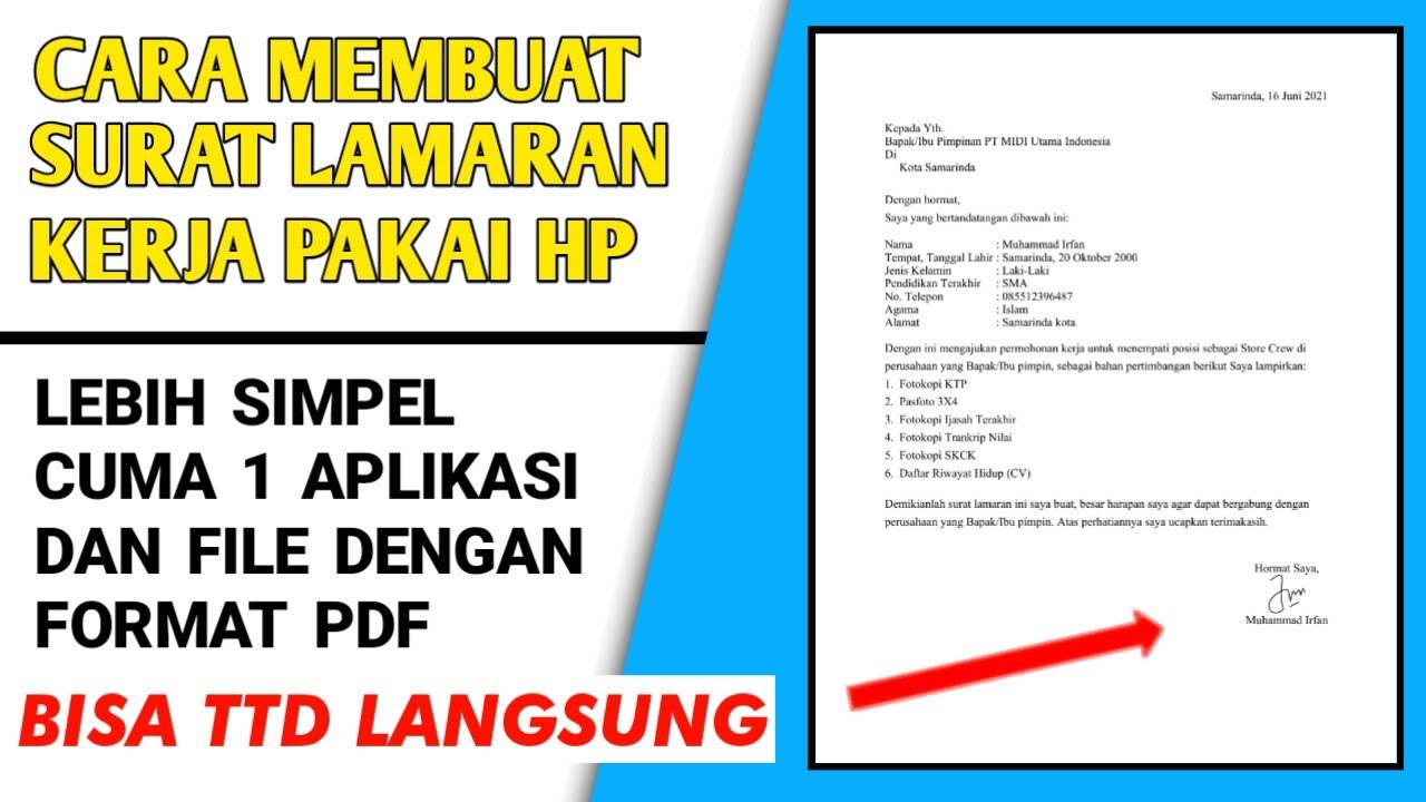 4 Cara Membuat Lamaran Kerja PDF lewat HP dengan Mudah