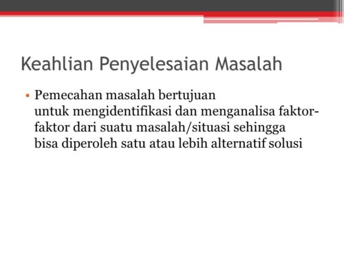 Materi Problem Solving dalam Organisasi