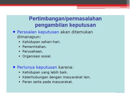 Materi Problem Solving dalam Organisasi